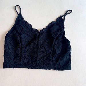 Black lace size S Paper Crane crop top